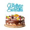 1Pc Happy Sweet 16 Cake Topper Glitter 16th Birthday Cake Pick for Cheers to 16 Years Old 16th Birthday Party Cake Decorations Supplies Light Blue view 1