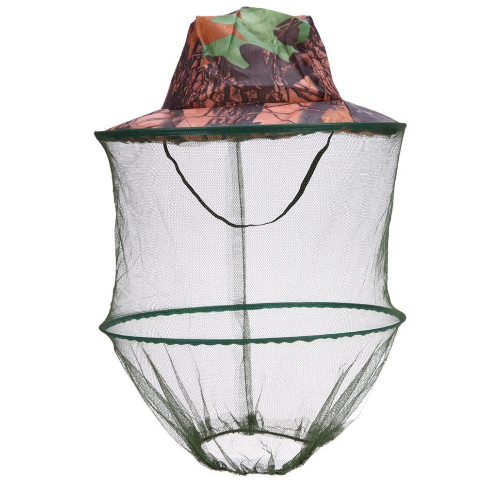Oikabio Camouflage Fishing Hat Bee Keeping Mosquito Net Prevention Cap Mesh Fishing Cap Sunshade Lone Neck Cover