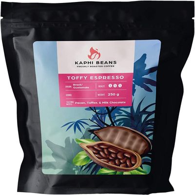 Kaphi Beans Dark Roast Toffy Espresso Blend Coffee- Freshly Roasted (Filter, 2kg)