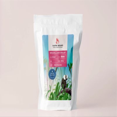 Kaphi Beans Single Origin Dark Roast Brazilian Decaf Coffee- Freshly Roasted (Cafetiere, 2kg)