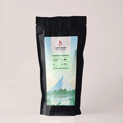 Kaphi Beans Medium Roast Stonefruit Espresso Blend Coffee- Freshly Roasted (Cafetiere, 2kg)