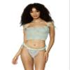 Dreamgirl Women's Camisole & Thong Nightgown, Green, XL view 3