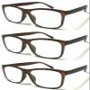 ZIZO EYEWEAR 3 Pairs Reading Glasses Value Pack Classic Stylish Comfort Design Spectacles R140 (3 Pairs Matte Brown, +3.25 Magnification) view 1