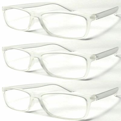 ZIZO EYEWEAR 3 Pairs Reading Glasses Value Pack Classic Stylish Comfort Design Spectacles R140 (3 Pairs Matte Clear, +2.75 Magnification)