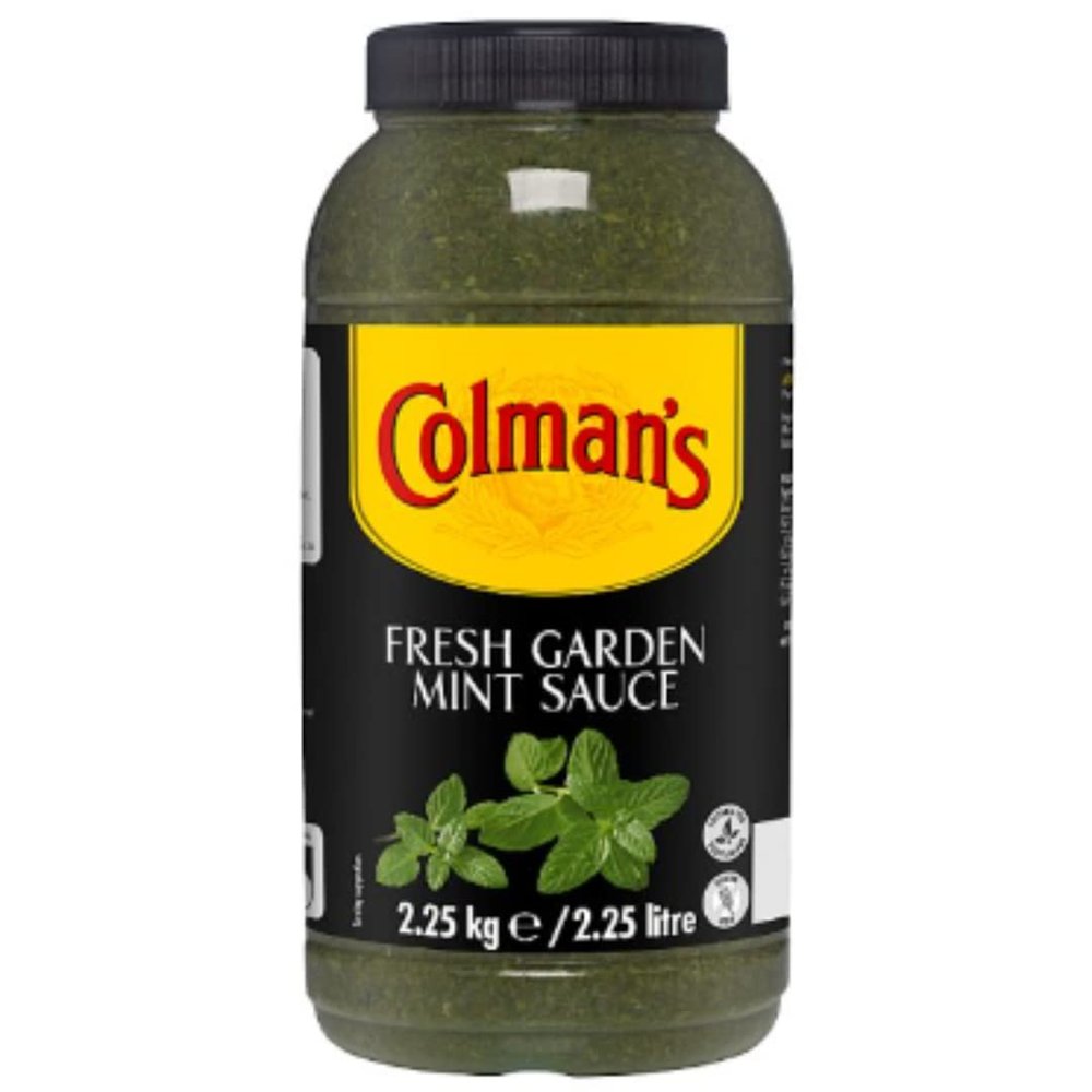 Colman's Fresh Garden Mint Sauce 2250g x 2 (Catering Pack)  Classic British Mint Sauce | Fresh, Zesty & Aromatic | Ideal for Roasts, Lamb Dishes, Marinades & Professional Kitchens