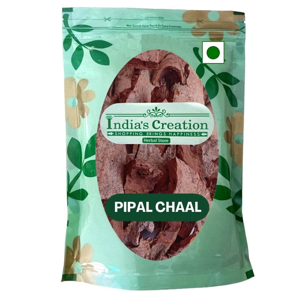 India's Creation Pipal Chaal- Ficus religiosa-Raw Herbs-Peepal Bark-Pipal Chhal-Jadi Booti-Single Herbs (500 Gram)
