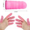 100 Pcs Disposable Finger Protectors, Finger Cots, Latex Anti-Static Finger Tip Rubber Protect Keeping Dressing Dry and Clean, for Beauty Electronic Repair (Black) view 2
