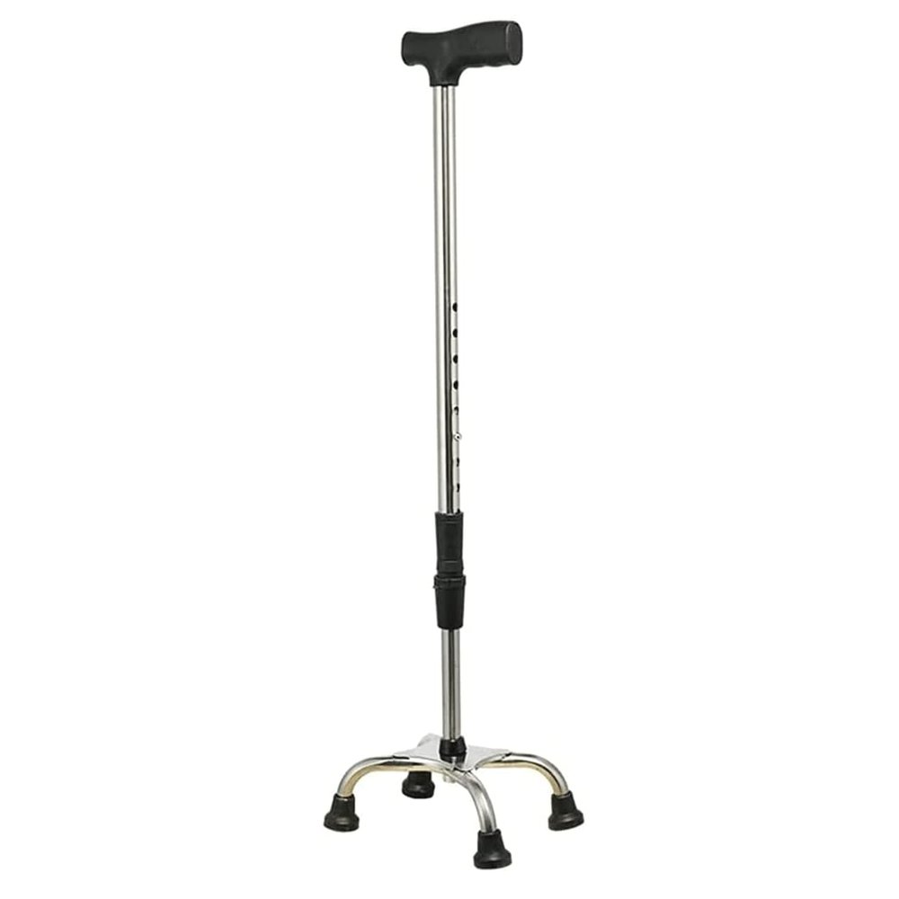LIOONS Medical Crutches Adjustable Elderly Cane With 4 Tube Foot Base Extra Stable Non-slip Crutches Comfort Handle Crutches
