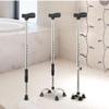 LIOONS Medical Crutches Adjustable Elderly Cane With 4 Tube Foot Base Extra Stable Non-slip Crutches Comfort Handle Crutches view 2