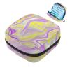 Abstract Colorful Psychedelic Swirl Trippy Sanitary Napkin Storage Bag Menstrual Pad Bag Portable Menstrual Cup Pouch with Zipper for Teen Girls Women Ladies view 1