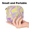 Abstract Colorful Psychedelic Swirl Trippy Sanitary Napkin Storage Bag Menstrual Pad Bag Portable Menstrual Cup Pouch with Zipper for Teen Girls Women Ladies view 2