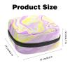 Abstract Colorful Psychedelic Swirl Trippy Sanitary Napkin Storage Bag Menstrual Pad Bag Portable Menstrual Cup Pouch with Zipper for Teen Girls Women Ladies view 3