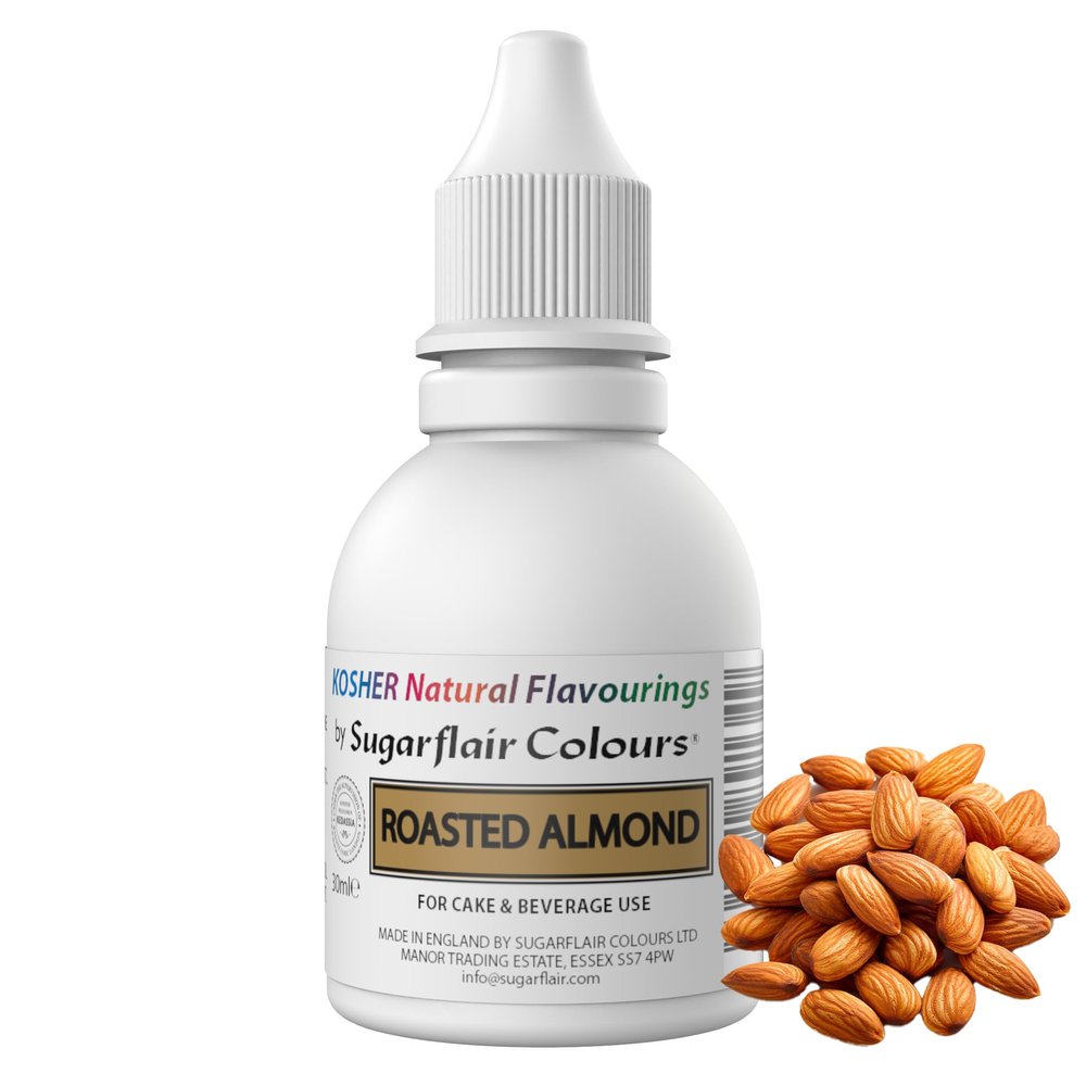Sugarflair Roasted Almond Flavouring - Natural Food Flavouring for Baking, Cakes, Ice Creams, Chocolates, Icings and More! Pack Your Bakes With A Delicious Natural Food Flavour Extract - 30ml