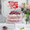 15pcs Happy Mothers Day Cake Topper Red Glitter Cake Topper Mother's Day Cupcake Topper Heart Shaped Cake Picks Cake Accessories view 2