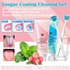 2023 New Probiotic Tongue Cleaning Gel Set, Tongue Scraper Precise Cleaning Brush Kit, Easy To Use Tongue Scrubber for Men Women with 1Tongue Brush (Mint+Peaches) view 3
