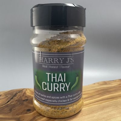 BBQ Rubs and Seasonings 200g Shaker Jar Multiple Flavours Single Jars and Bundles for Kitchen BBQ Smoker (Thai Curry Rub)