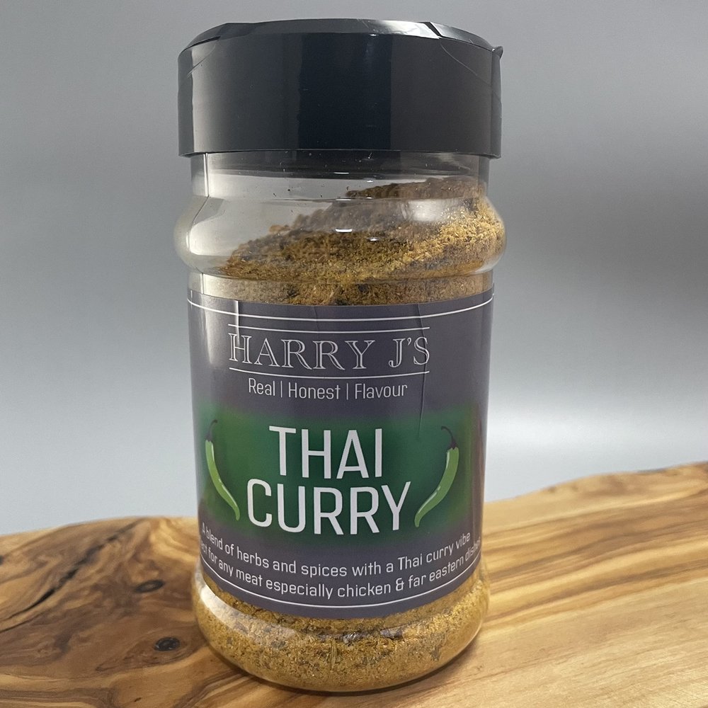 BBQ Rubs and Seasonings 200g Shaker Jar Multiple Flavours Single Jars and Bundles for Kitchen BBQ Smoker (Thai Curry Rub)