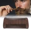 Beard Comb for Men, Professional Black Sandalwood Mustache Grooming Comb - Double Sided Fine Teeth view 3