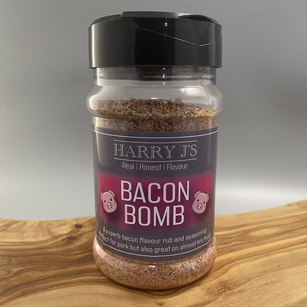 BBQ Rubs and Seasonings 200g Shaker Jar Multiple Flavours Single Jars and Bundles for Kitchen BBQ Smoker (Bacon Bomb Rub)