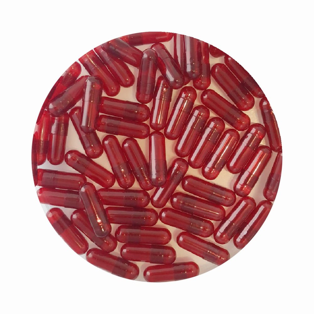 DR T&T Size 0 Gelatine Gelatin Capsule red Clear Tio2 Free (10000)