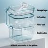 MURRI&MURRDI Retainer Case, Denture Bath Box with Strainer Basket, Mouth Guard Case, Braces Cleaner Cup, Cute Denture Cleaning Holder for Travel Retainer Storage Soak Container (B Blue) view 2