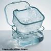 MURRI&MURRDI Retainer Case, Denture Bath Box with Strainer Basket, Mouth Guard Case, Braces Cleaner Cup, Cute Denture Cleaning Holder for Travel Retainer Storage Soak Container (B Blue) view 4