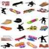 24 Stand Up SKATEBOARDER Themed Edible Wafer Paper Cake Toppers Decorations view 2