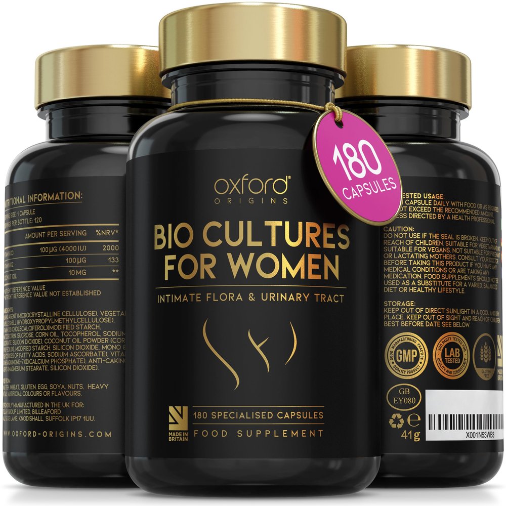 Advanced Probiotics for Women | Scientifically Formulated Vaginal Probiotics, Intimate Flora & UTI | Crafted with 3 Billion Bacterial Cultures - 100 Billion CFU/g Source | Made in UK (180 Capsules)