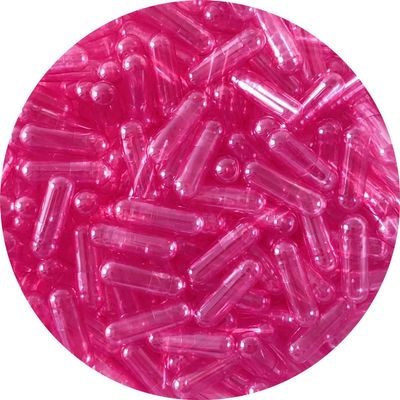 DR T&T size0 Size 0 Gelatine Gelatin Capsule Pink Clear Tio2 Free (1000)