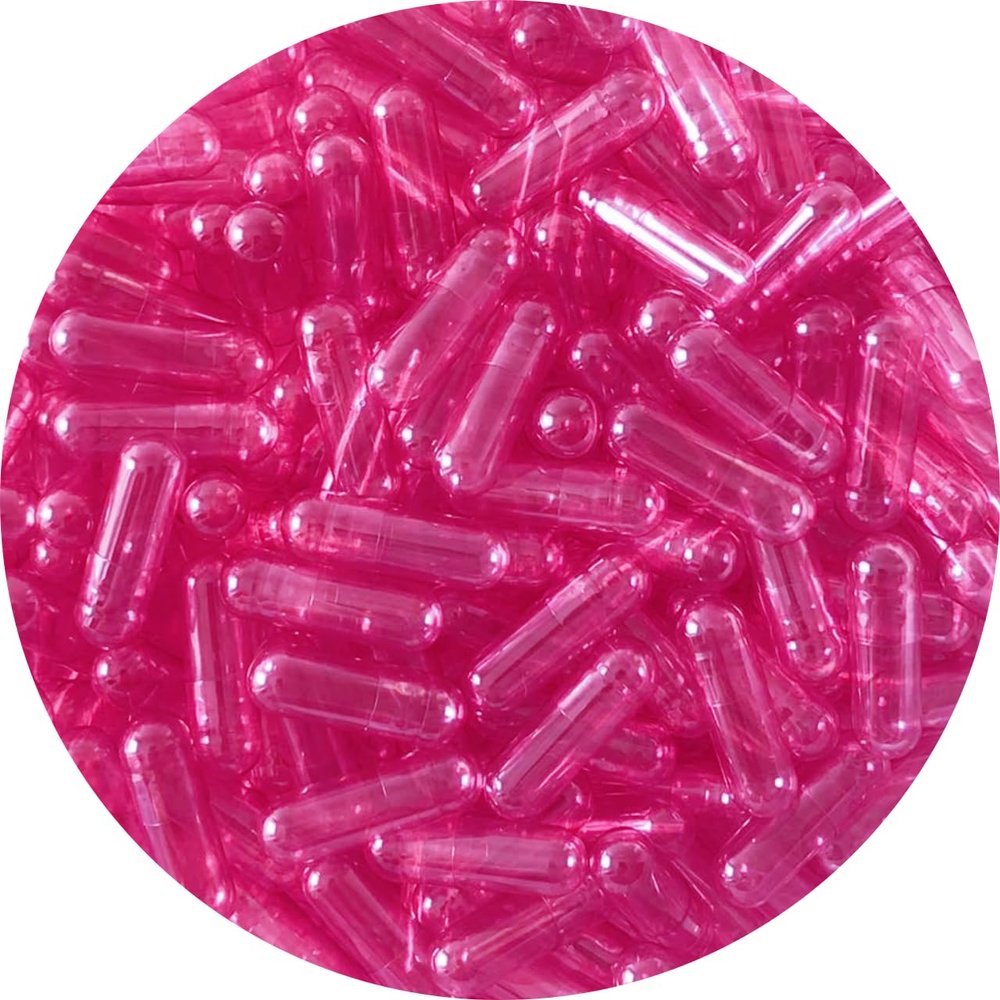 DR T&T size0 Size 0 Gelatine Gelatin Capsule Pink Clear Tio2 Free (1000)