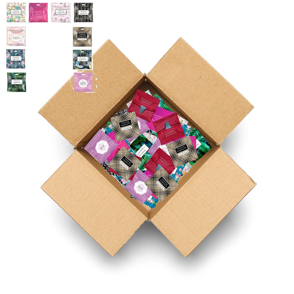 Assorted Menstrual Kit All-in-One 60 Pack | Convenience on The Go | Period Kit Pack for Travelling, Tweens & Teenagers or just When Youre Out | Individually Wrapped Feminine Hygiene Product