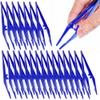 30pcs Plastic Tweezers, Practical Craft Tweezers Plastic Forceps Crafting Tool for Kids Home School DIY Crafts Bead Picking (Blue) view 1