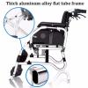 Lightweight Wheelchair for Adults with Flip Back Armrests & Liftable Armrest, Portable Foldable Wheel Chairs with Swing Away Footrests,Aluminum Multifuctional Manual Wheelchair, 18" Wide Seat,16in view 3