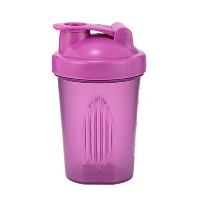 AidShunn Protein Shaker Bottle, Includes Stainless Steel Mixing Ball 400ml, Perfect for Mixing Powdered Shakes, Leak-Proof, Clear, BPA Free, Dishwasher Safe