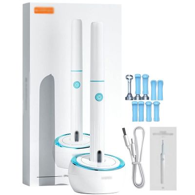 Ear Wax Removal Tool Ear Cleaner Tool Silicone Portable Ear Otoscope With Light, Ear Cleaning Kit With 8 Ear Pick, 1080P HD Wireless Ear Scoop, For IPhone, IPad, Android