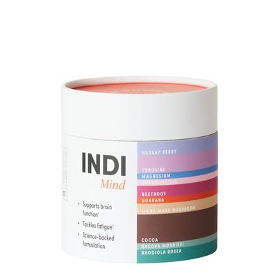 INDI Lion's Mane Mushroom Powder Supplement  Nootropic Brain Support for Focus & Mental Clarity  15:1 Extract with Magnesium, CoQ-10 & Rhodiola  Chocolate Flavour, Vegan & Made in UK  28 Servings