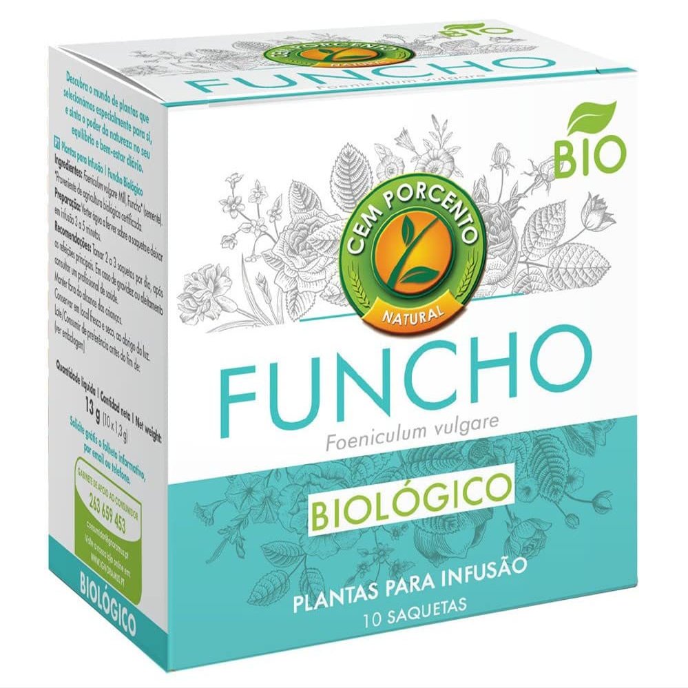 Cem Porcento - Fennel (Foeniculum vulgare L.) BIO BIO - 8 x 10 teabags (total: 80 teabags)