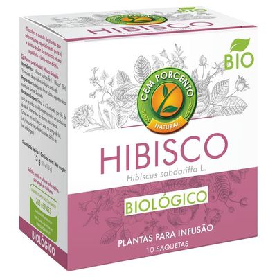 Cem Porcento - Hibiscus/Roselle (Hibiscus sabdariffa L.) BIO - 8 x 10 teabags (total: 80 teabags)