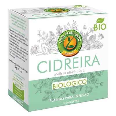 Cem Porcento - Melissa/Lemon balm (Melissa officinalis L.) BIO - 8 x 10 teabags (total: 80 teabags)