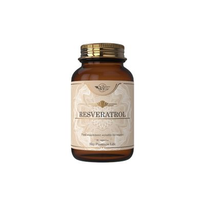 Sky Premium Life Resveratrol Supplements - 60 Trans Resveratrol Capsules | 2 Month Supply