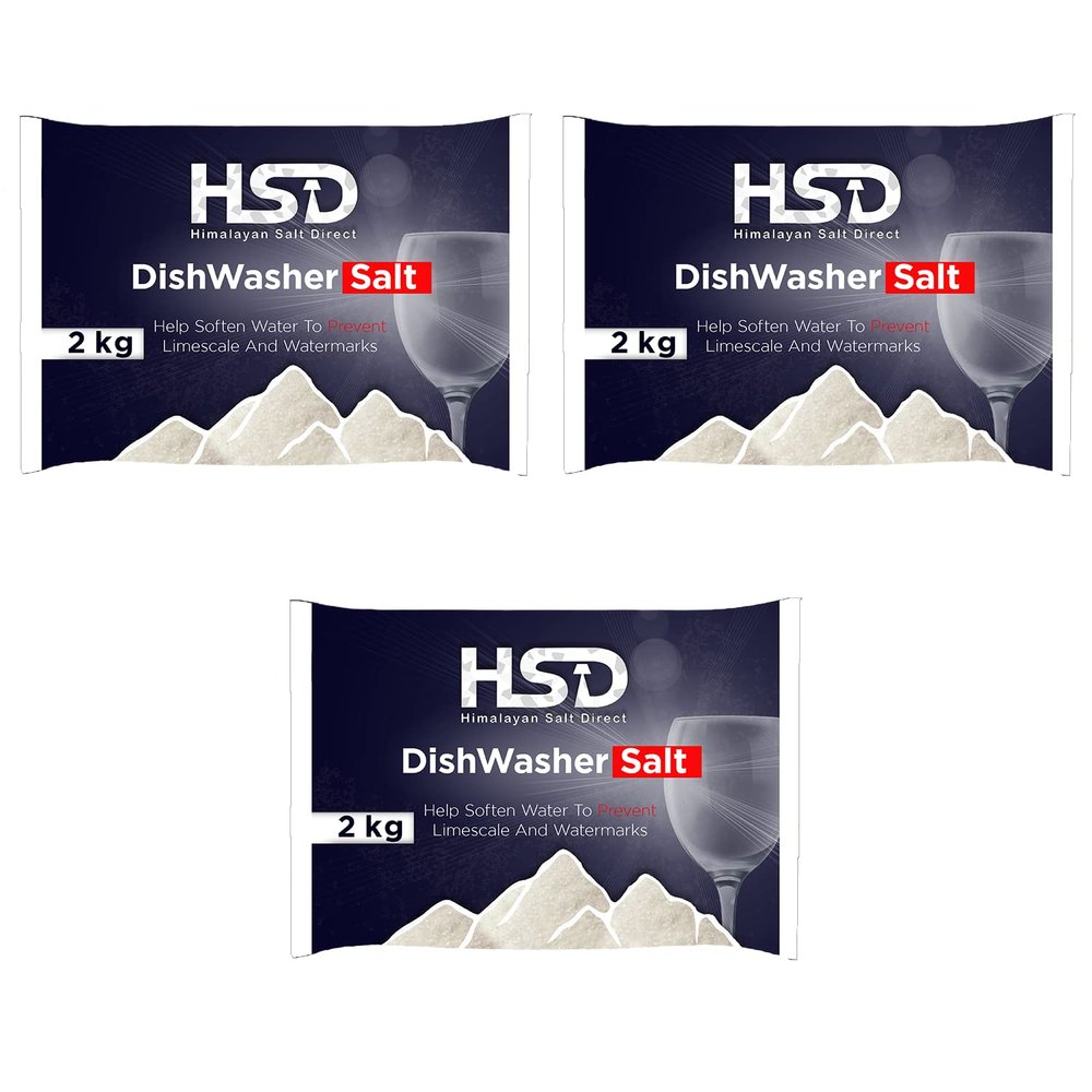 2kg Dishwasher Salt for Dishwashers and Water Softeners (Pack of 3)