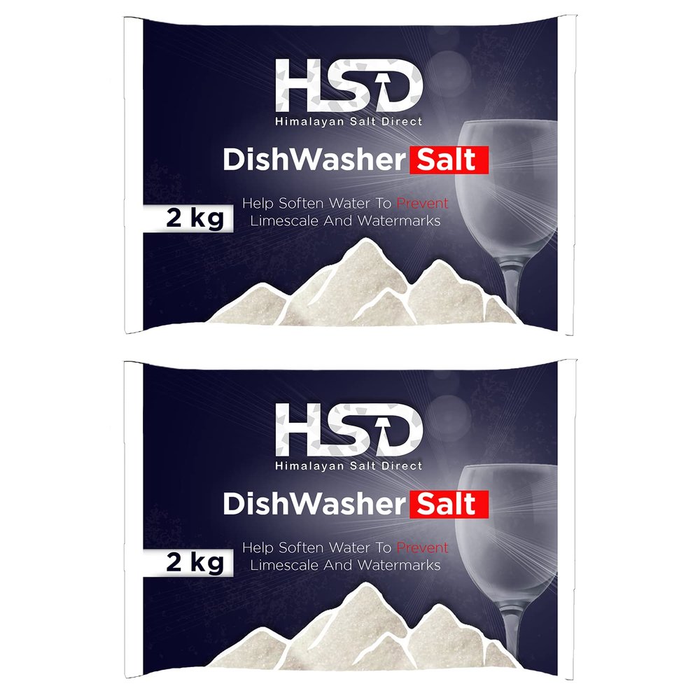 2kg Dishwasher Salt for Dishwashers and Water Softeners (Pack of 2)