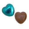 Italian Options Milk Chocolate Hearts, 250 grams approx 41 Pieces, Teal Foil view 1