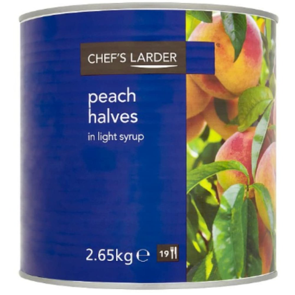 Chef's Larder Peach Halves in Light Syrup 2650g x 6