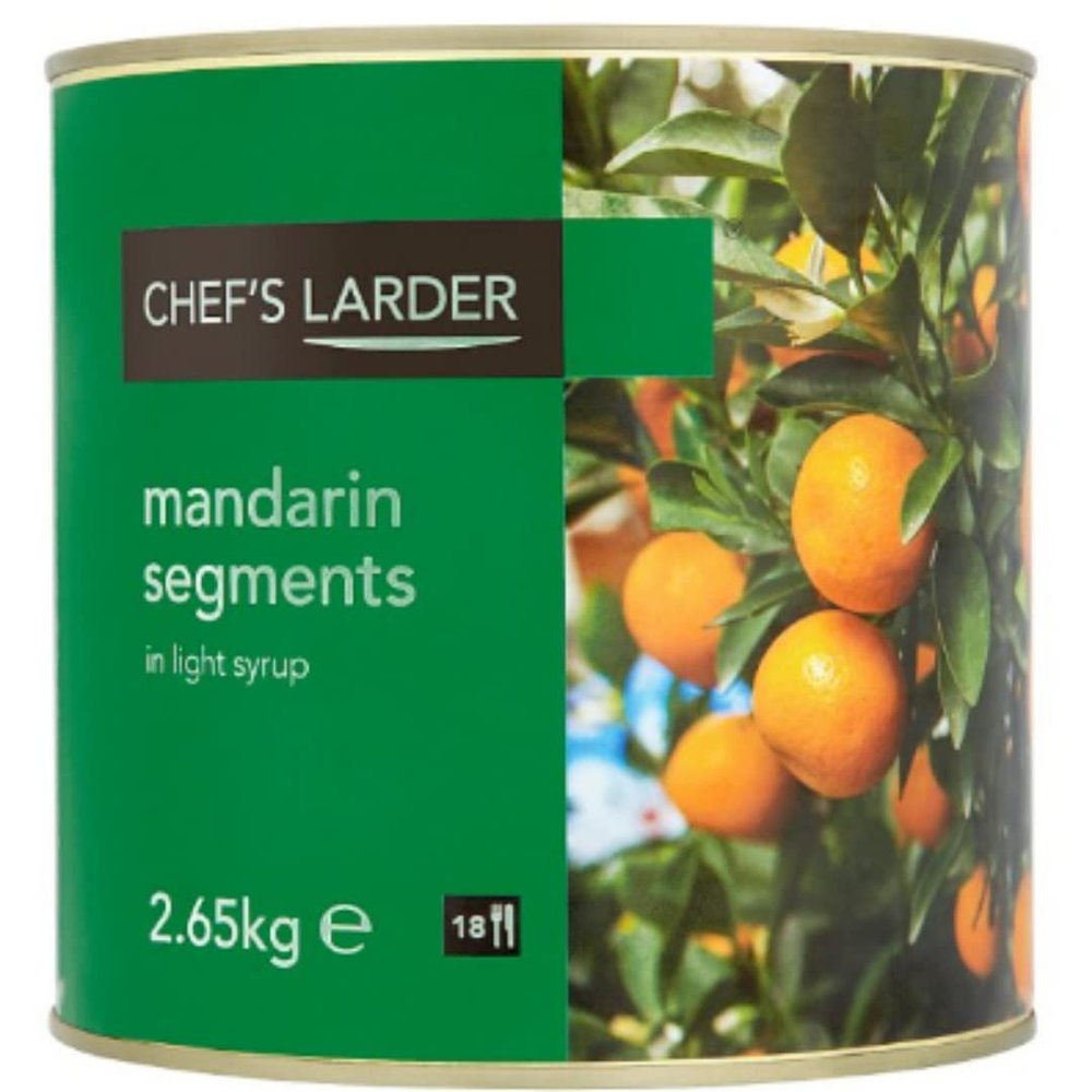 Chef's Larder Mandarin Segments in Light Syrup 2650g x 1