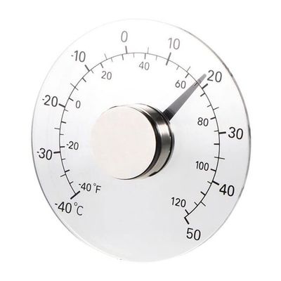 Flashing Thermometer Temperature Clear Transparent Outdoor Window Thermometer Clock Weather Tool