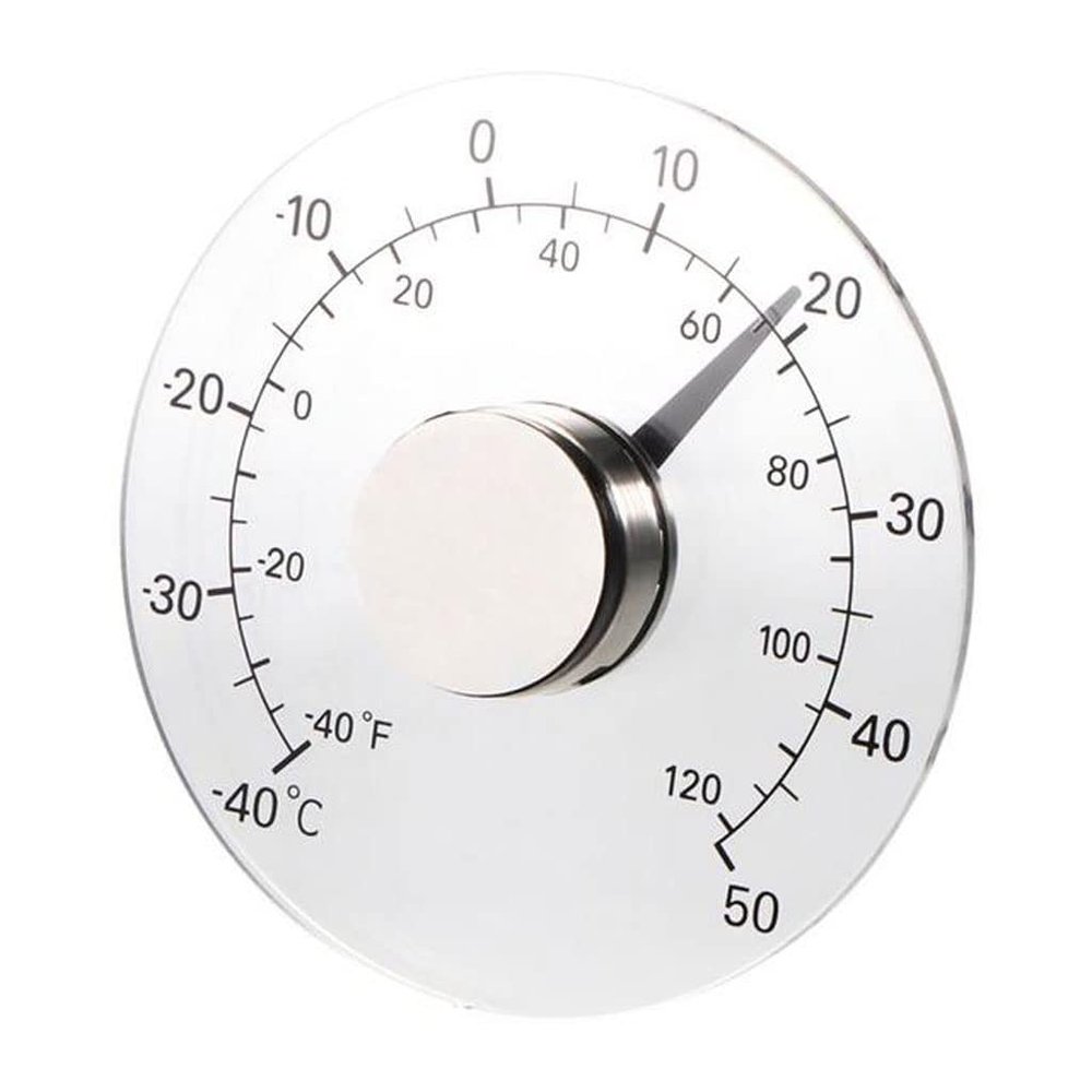 Flashing Thermometer Temperature Clear Transparent Outdoor Window Thermometer Clock Weather Tool