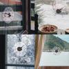 Flashing Thermometer Temperature Clear Transparent Outdoor Window Thermometer Clock Weather Tool view 3