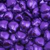 Italian Options Milk Chocolate Foiled Hearts, 150 Chocolates, Purple Foil view 1
