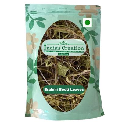 Brahmi Booti-Bacopa Monnieri-Raw Herbs-Saraswati Leaves-Indian Pennywort-Jadi Booti-Single Herbs (50 Gram)
